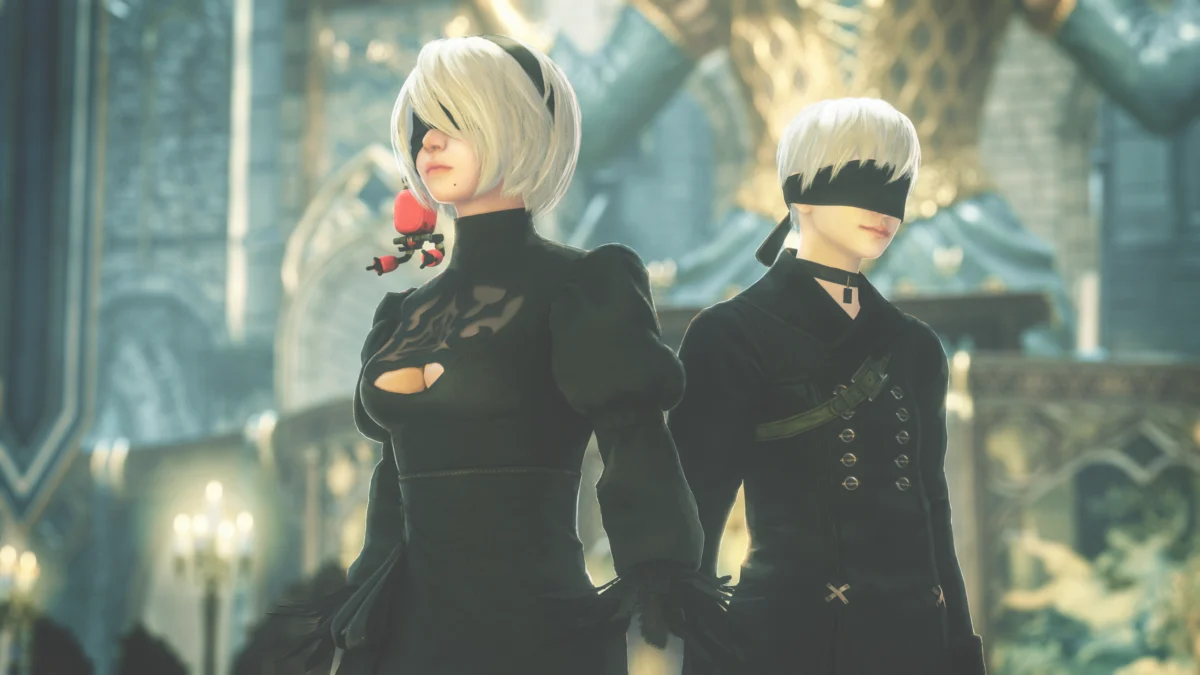 A Symphony of Steel and Souls: NieR: Automata’s Iconic Duo Descend into the Haunting Halls of Killer Inn