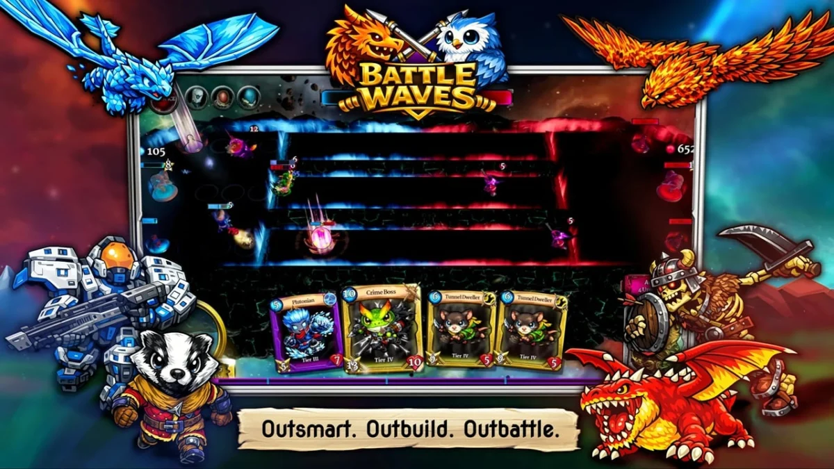 Battle Waves: Mobile – Gabriel’s Games Unveils Ambitious Deck-Building Auto-Battler, Pre-Registration Now Live
