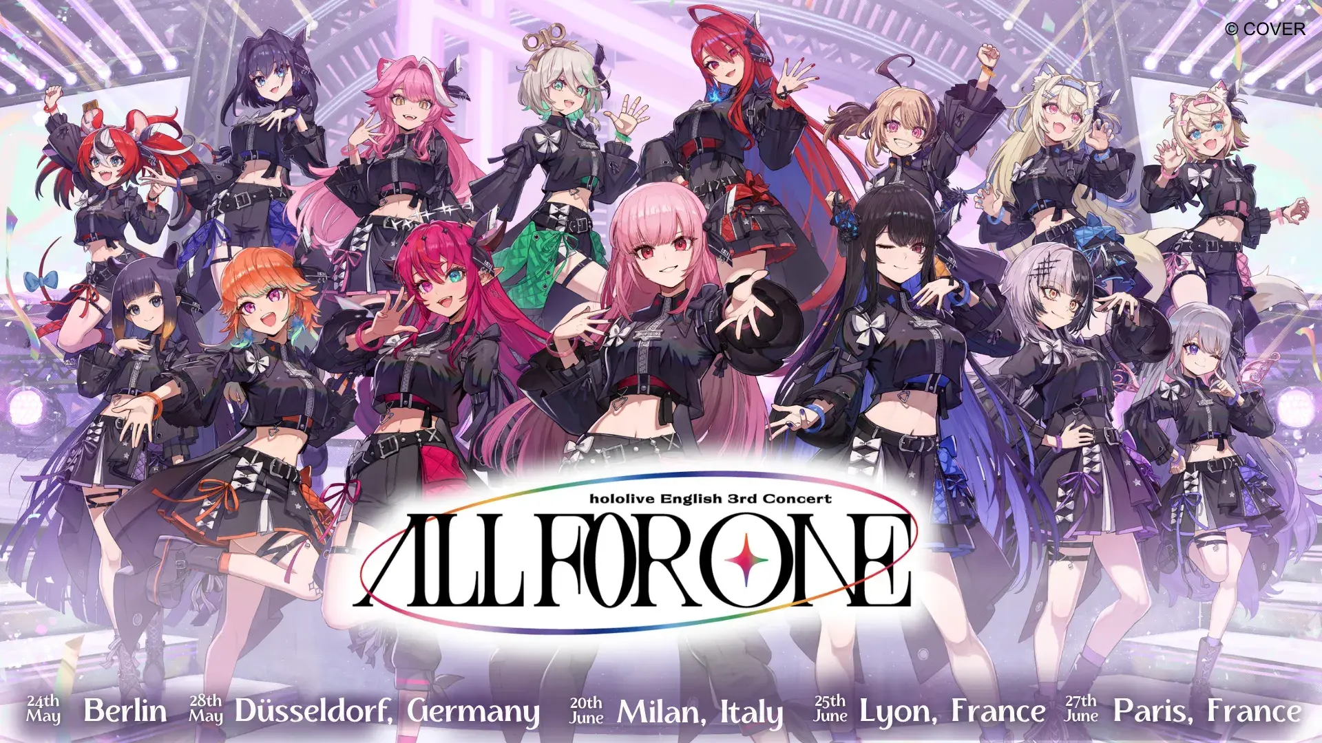Bringing the Virtual to Reality: hololive English Announces Massive European Screening Tour for "All for One"