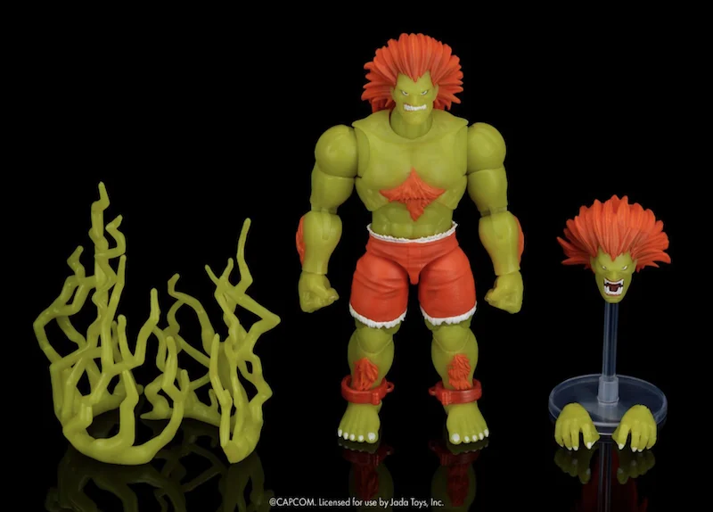 Electric Energy: Jada Toys Unveils New Glow-in-the-Dark Blanka Figure for the Ultra Street Fighter II Collection