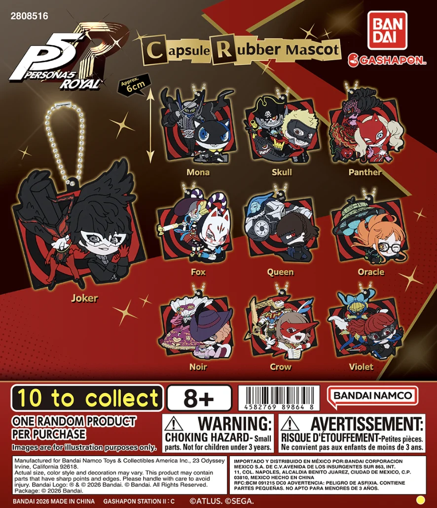 Phantom Thieves on the Go: Persona 5 Royal Keychains Finally Arrive in North American Gashapon Machines