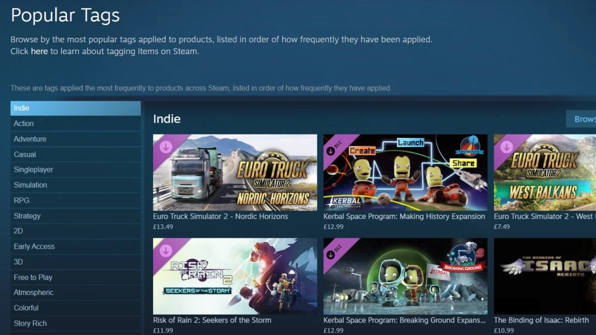 Steam Overhauls Tagging System: A Deeper Dive into Content Discovery and Curation