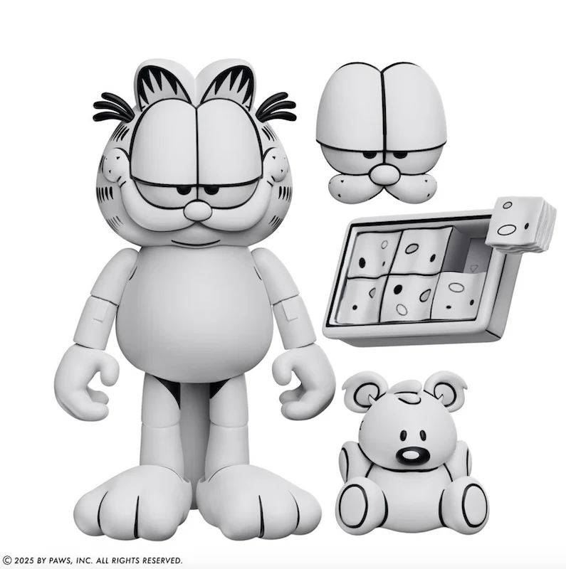 Bringing the Sunday Funnies to Life: Boss Fight Studio Launches Exclusive Black and White Garfield Action Figure