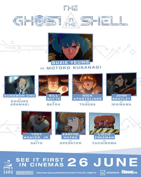 Ghost in the Shell Awakens: All-Star English Dub Cast Revealed for Science SARU’s Highly Anticipated Anime Series