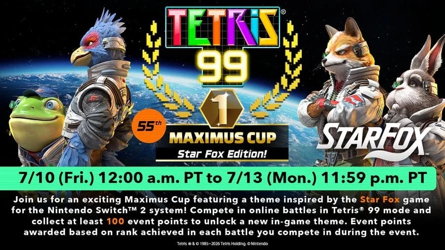 Star Fox Takes Flight in Tetris 99 as Nintendo Celebrates Switch 2 Launch