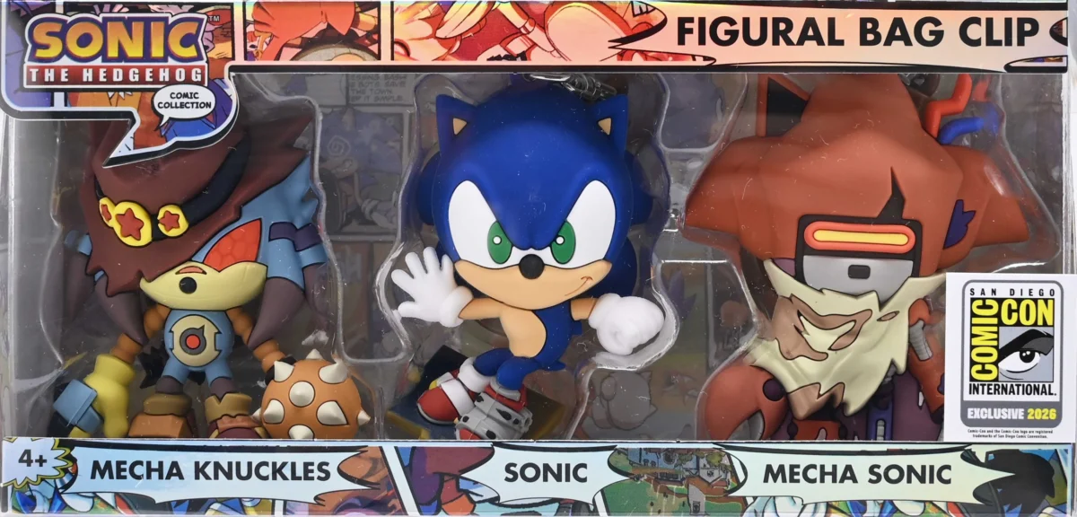 The Blue Blur Strikes SDCC: Monogram International Unveils Exclusive Sonic the Hedgehog 3D Foam Bag Clip Trio