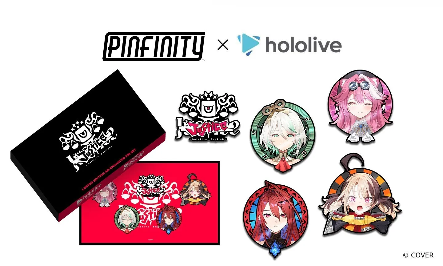 Bridging Reality and Virtual Stardom: COVER Corporation and Pinfinity Launch Augmented Reality hololive -Justice- Collection