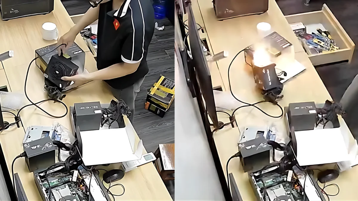 Hardware Horror: Viral Video Shows Power Supply Bursting Into Flames During Testing