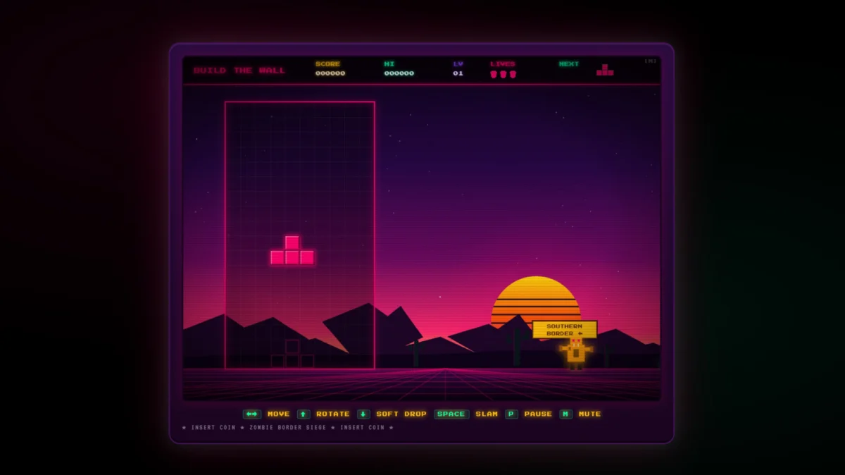 The Digital Border: The Tetris Company Distances Itself from White House “Build the Wall” Game
